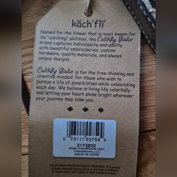 NEW Catchfly Women's Brown Steer Head Shoulder Bag w/Tassel & Leopard Accents - Picture 7 of 8